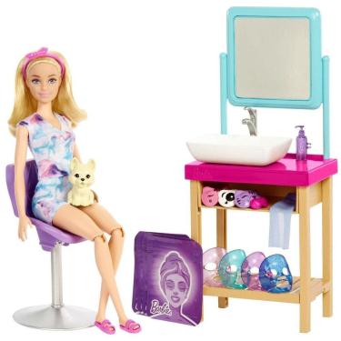 Imagem de Boneca Barbie Dia De Spa Mascara Brilhante - Mattel Hcm82