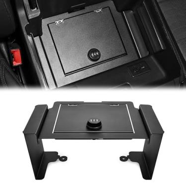 Imagem de JAKISIMA Organizador de console central cofre para Chevy Silverado acessórios de armazenamento interno 2019 2020 2021 2022 2023 2024 2025 (preto)