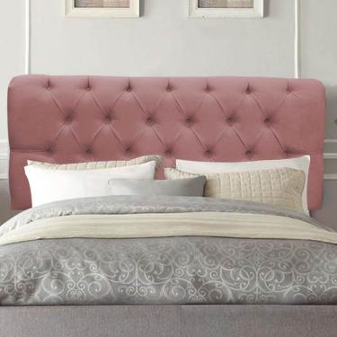Imagem de Painel Cabeceira Estofada Paris 140cm Cama Box Casal Suede Rose- Mabe Magazine