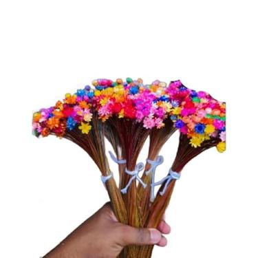 Imagem de Flor Sempre Viva Branca I Kit com ate 1.200 Flores Secas, Buquês, Decoração de Casamento e Eventos - Beleza Natural Eterna(ColoridoComCabinho,8buquês)
