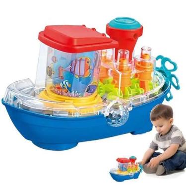 Imagem de Barco De Brinquedo Infantil Com Música E Luzes Colorido - Omfkids