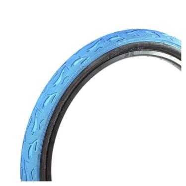 Imagem de Pneus de bicicleta, aros 26 x 2,50, padrão de balão de chama, extremidade virada para cima, extra largos(Azul)