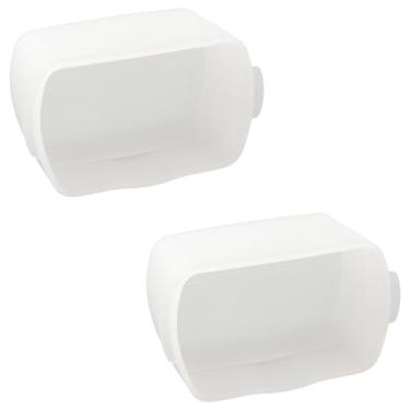 Imagem de BLLNDX 2 peças de difusores de flash, difusores de flash profissionais, acessórios de fotografia, plástico, 5,3 x 8 x 4 cm, compatível com 580EX 580EXII V860II TT600 Flashes brancos