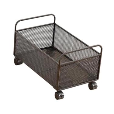 Imagem de WeiLaiKeQi Organizador de arquivos pendurado no carrinho de carrinho de arquivos com rodas, sob o carrinho de armazenamento do organizador de balcão, para, 38x25x30cm