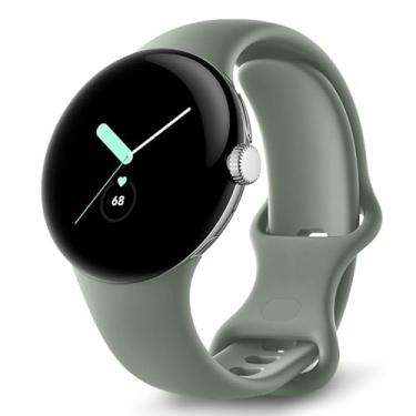Imagem de Pulseiras de silicone para Google Pixel Watch 3/2/1 de 41 mm para homens e mulheres, pulseira esportiva de silicone macio ajustável à prova d'água para Google Pixel Watch 3, 2 e 1
