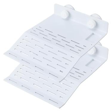 Imagem de SUPERFINDINGS 2 peças de plataforma de acrílico para tartarugas, cais de escalada para répteis, plataformas de aquário, tartarugas, tartarugas, plataformas para pequenos sapos de répteis