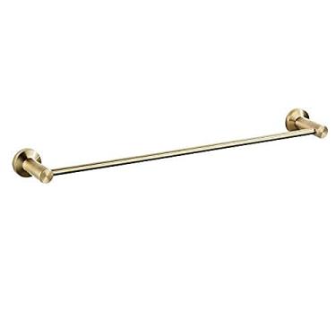 Imagem de Toalheiro dourado escovado moderno acessórios de hardware de banheiro toalheiro à prova de ferrugem suporte de toalha montado na parede para cozinha ou hotel, 600 mm / 24 polegadas