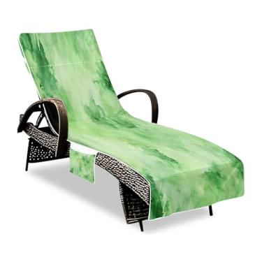 Imagem de Wassud Capa de toalha para cadeira de praia com borboletas azuis delicadas para uso interno e externo, hotel, espreguiçadeiras, 215 x 76 cm