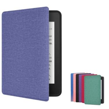 Imagem de Capa Para Kindle 11ª Geração 2022 2024 Modelos C2V2L3 RS23CV 6 Polegadas Com Alça, Hibernação Automática, Fechamento Magnético, Leve e Resistente Para Leitura Confortável (Roxo)