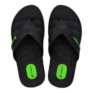 Imagem de Chinelo Masculino de Dedo com Amortecedor no Calcanhar e Sola Antiderrapante (Preto, BR, Adulto, Numérico, 41)