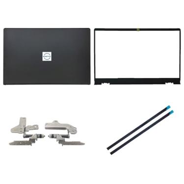 Imagem de WWGTMC Tampa traseira LCD de substituição dobradiças da tampa superior moldura frontal com adesivo para laptop Dell Inspiron 15 3520 3525 3530 3535, 9WC73 09WC73 VW3N0 0VW3N0 681GY 0681GY