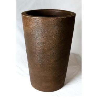Imagem de Vaso de Planta Decorativo Modelo Escovado Com prato(SEM Prato Marrom)