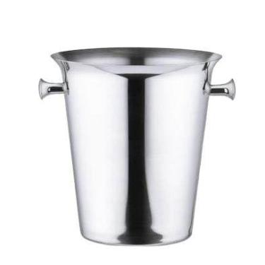 Imagem de Rattleware Balde de gelo de aço inoxidável – Capacidade aprox. 5L (21 x 12,7 cm x 12,7 cm x 22,5 cm) – Balde de gelo polido durável com alças – resfriador de bebidas elegante para festas, bares e