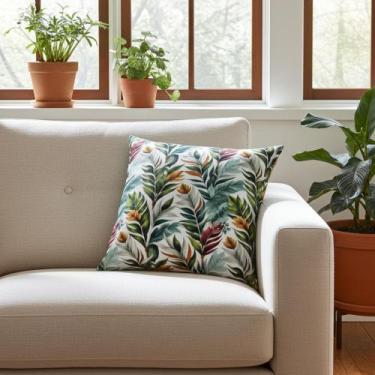 Imagem de Capas para Almofadas 60x60 Estampa Floral - Nallu Decor