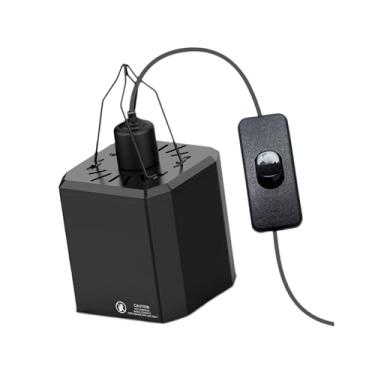 Imagem de FashionCha Luminária de aquecimento para répteis com abajur para proteção contra o sol, ideal para habitat de tartarugas, Modelo Padrão