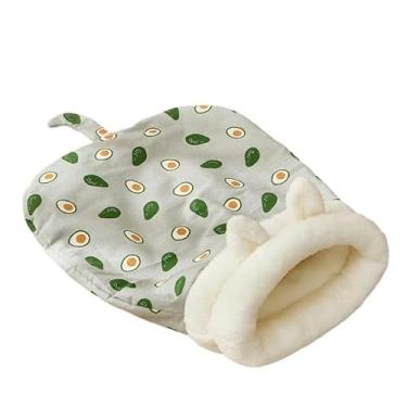 Imagem de EFDNK-HB Ninho aconchegante para animais de estimação para gatos e cães, saco de dormir para gatos, outono e inverno com travesseiro, camas fofas de pelúcia macia e gatinho (cinza B)