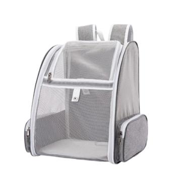 Imagem de Mochila Portátil para Pets Gato Cachorro com Ventilação em Malha Buckle Coleira Tecido Leve Cintos de Ombro Ergonômicos