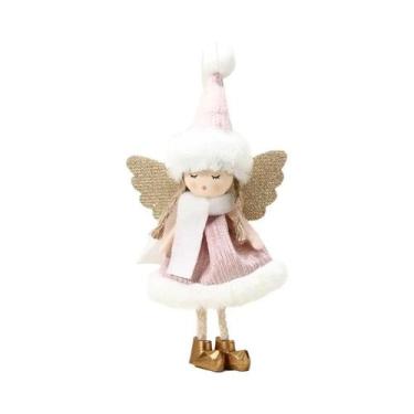 Imagem de Pingente De Anjo De Pelúcia Fofo Para Decoração De Árvore De Natal, En