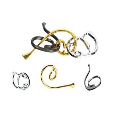 Imagem de Quebra-Cabeça Clássico De Metal Em Liga De 36 Peças IQ Puzzle Para Cri