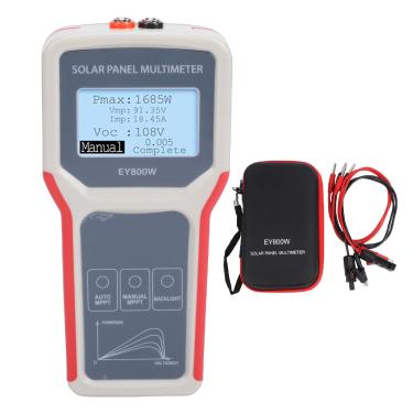 Imagem de Eujgoov Testador de Painel Solar, Medidor Mppt de 5-800w 12-60v 0-35a Com Tela Lcd de Detecção Manual Automática para Solução de Problemas do Painel Fotovoltaico
