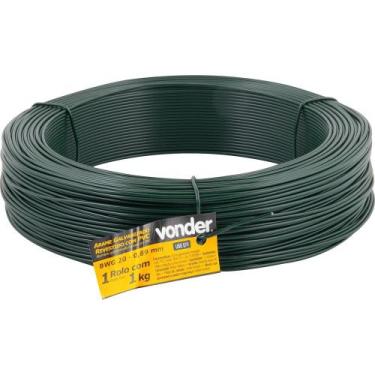 Imagem de Arame Galvanizado Revestido com Pvc Verde Bwg20 1KG Vonder