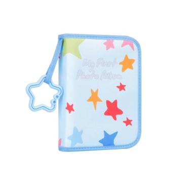 Imagem de Xfveiwoo Álbum De Fotos Bebê Com 21 4X6, Meu Primeiro Para Bebês Ou Crianças Pequenas, Em Tecido Macio, Livro Família, Presente Fofo Chá Bebê, Recém-Nascidos, Família (Azul)