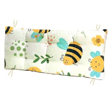 Imagem de Almofada Futon Grande 110x35 cm Estampada para Banco e Cadeira Almofada Decorativa Moderna para Sala Varanda e Jardim (Abelhinha 02)