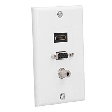 Imagem de Fafeicy Tomada de Parede de áudio e Vídeo, Material ABS, Suporta Conectores VGA e, Perfeita para Home Theater e Salas de Conferências