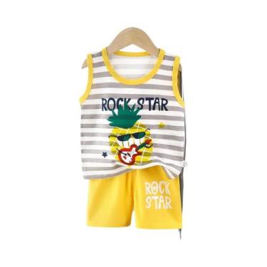 Imagem de Conjunto De Roupa Infantil De Verão Para Meninos E Meninas, Colete De 