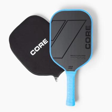 Imagem de Pá de Pickleball de fibra de carbono Core MX-1000 com capa de 16 mm - Aprovado pelos EUA - Aderência confortável acolchoada com polímero de favo de mel - Controle de rotação superior - Jogadores