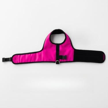 Imagem de Peitoral Anti Puxão para Cães com Guia 1,5m | Peitoral Ajustável Confortável(Rosa Personalizado,XXG)