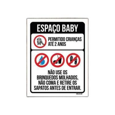 Imagem de Kit 10 Placas Sinalização - Condomínio Espaço Baby - Sinalizo.Com
