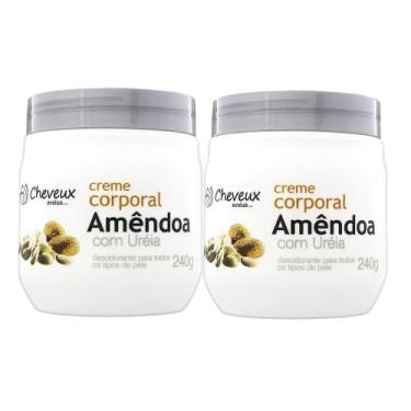 Imagem de Kit 2 Creme para Mãos e Corpo Cheveux Amêndoas com Uréia 240g