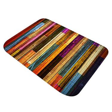 Imagem de Tapete Flannel para Casa Cozinha Sala de Estar Banheiro Superfície Macia e Confortável Decoração com Padrão Exquisito Remoção Sujeira -skid Backing