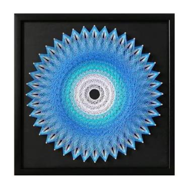 Imagem de MerainMe Kit de arte de corda 3D faça você mesmo, artesanato de ninho de pássaro, decoração de casa, sinuoso, para crianças, família iniciante, presente de Natal (inclui todos os acessórios e moldura