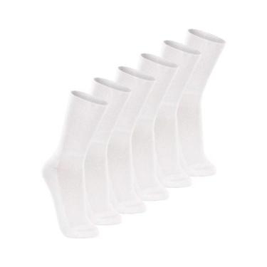 Imagem de Kit com 6 Pares de Meias Cano Longo Lupo 1540-002, Branco