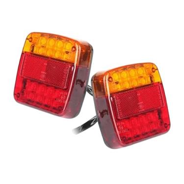 Imagem de NITAGO Conjunto de 2 lanternas traseiras para reboque, 26 LEDs, profissionais, à prova d'água, para substituição em caminhões, trailers e veículos
