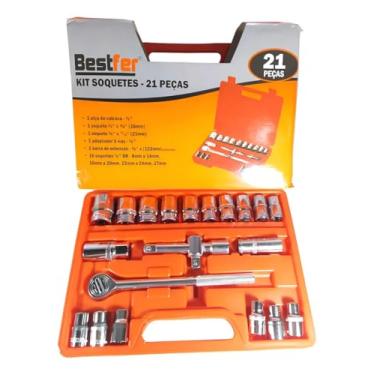 Imagem de Jogo Soquete Sextavado 1/2 BFH1881 8 a 27mm 21 Peças Bestfer