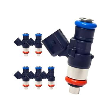 Imagem de Amblee Injetor de combustível de 6 unidades compatível com veículos Ford e Lincoln 2011-2019 - Edge, Explorer, F-150, Mustang, Taurus, Transit, Continental, MKS, MKT, MKX, MKZ - V6 3.7L Substituir
