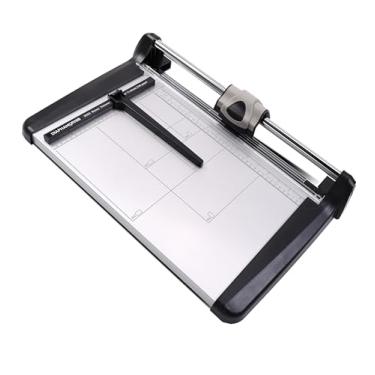 Imagem de Cortador de papel de 30,5 cm, cortador de papel resistente para papel A4, aparador de guilhotina capacidade de 15 a 20 folhas, estrutura de aço galvanizado sólido para artesãos de papel, papel
