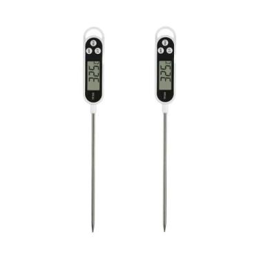 Imagem de Termômetro Digital De Aço Inoxidável Para Cozinha, Churrasco, Fogão, Á