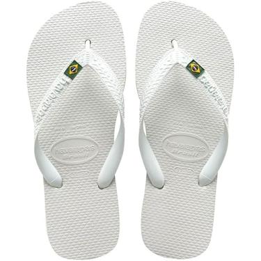 Imagem de Chinelo Havaianas Brasil Branco Sandálias Cor:Branco;Tamanho:41/42Gênero:Homem