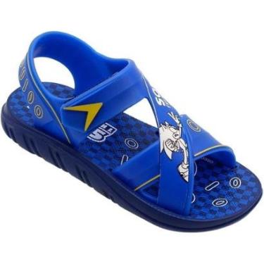 Imagem de Sandália Infantil Papete Sonic Modern Tira Colante Macia Juvenil Masculina-Masculino