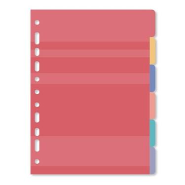 Imagem de Refil Divisórias Fichário Fina Ideia + 10 Canetas Gel Cor