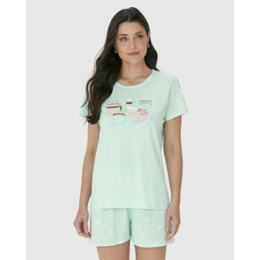 Imagem de Pijama Feminino Manga Curta Malha Malwee Ref. 122393-Feminino