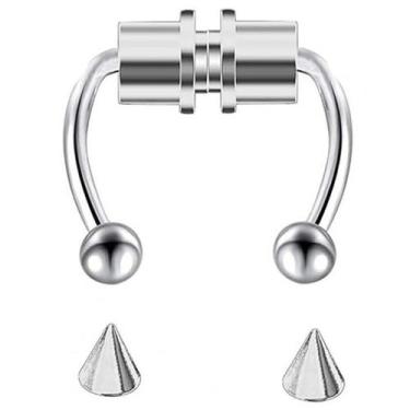 Imagem de Piercing Magnético De Nariz Septo Falso - Yukio, Prateado
