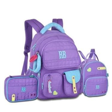 Imagem de Kit Completo Mochila Lancheira 2 em 1 e Estojo Box Rebecca Bonbon-Feminino