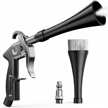 Imagem de Pistola de limpeza de carro Tornado, pistola de limpeza a seco, pistola de sopro de ar de alta pressão para detalhes automáticos, ferramenta de sopro de ar de vórtice remove rapidamente sujeira