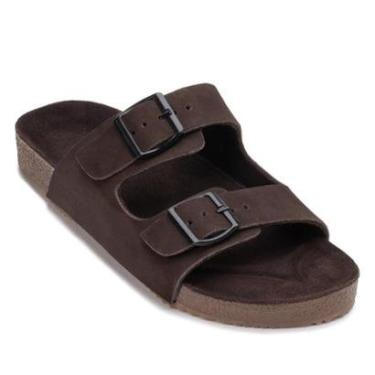 Imagem de Chinelo Sandália Masculina Couro Confortável-Masculino