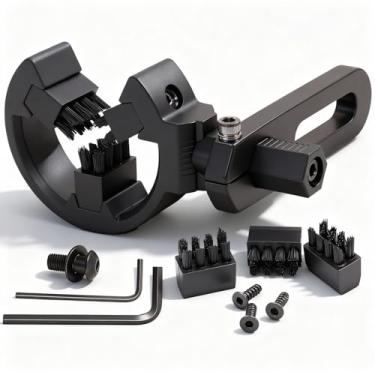 Imagem de FENJANER Descanso de flecha para tiro com arco e flecha com 3 peças de escova de substituição - escova de bigode descanso de seta para mão esquerda e direita para arco composto e arco recurvo caça